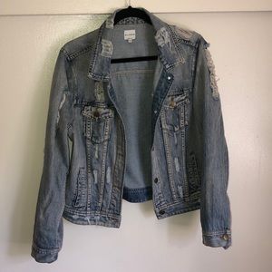 Ripped jean jacket